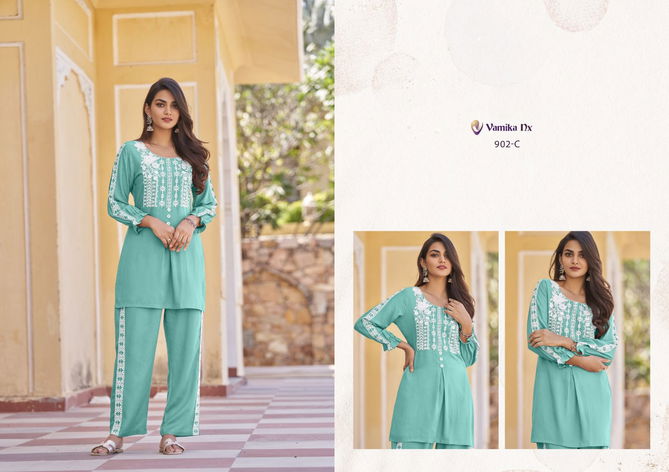 Vintage By Vamika Nx Platinum Rayon Cord Set Kurti With Bottom Wholesale Online
